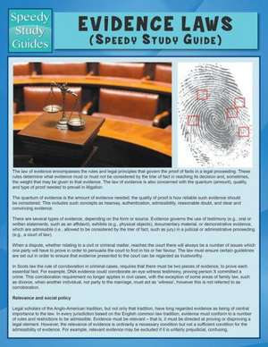 Evidence Laws (Speedy Study Guide) de Speedy Publishing LLC