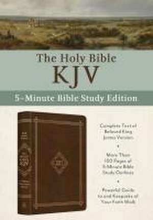 The Holy Bible Kjv: 5-Minute Bible Study Edition [Classic Hickory] de Compiled By Barbour Staff