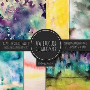 Watercolor Collage Paper for Scrapbooking de Crafty As Ever