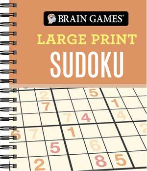 Brain Games - Large Print Sudoku (Orange) de Publications International Ltd