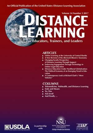 Distance Learning - Volume 14, Issue 3 2017 de John G. Flores