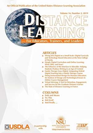 Distance Learning - Volume 16 Issue 2 2019 de Kathleen Hagen