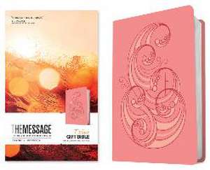 The Message Deluxe Gift Bible (Leather-Look, Pink and Gold Waves) de Eugene H. Peterson