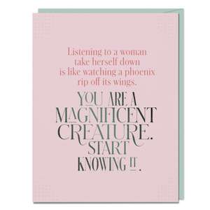 Elizabeth Gilbert You Are A Magnificent Creature Card (Pack of 6)