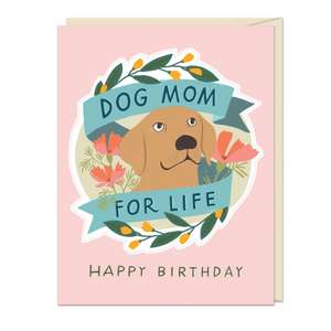 6-Pack Emily McDowell & Friends Dog Mom for Life - Birthday Sticker Cards de Emily McDowell & Friends