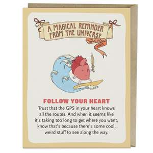 6-Pack Emily McDowell & Friends Follow Your Heart Affirmators! Greeting Cards de Emily McDowell & Friends