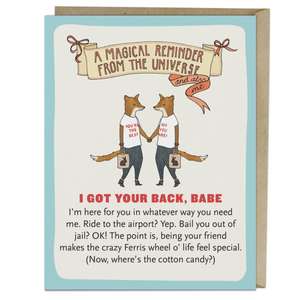 6-Pack Emily McDowell & Friends Got Your Back Affirmators! Greeting Cards de Emily McDowell & Friends