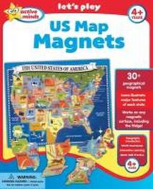 Active Minds Us Map Magnets de Sequoia Children's Publishing