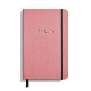 Shinola Planner: 2018-2019, 18 Month, Hard Linen, Salmon Pink (5.25x8.25) de Shinola