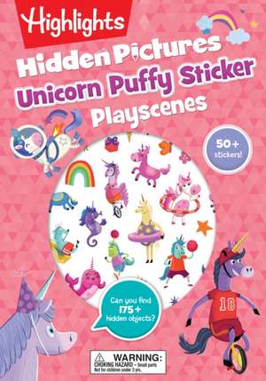 Unicorn Puffy Sticker Playscenes de Highlights