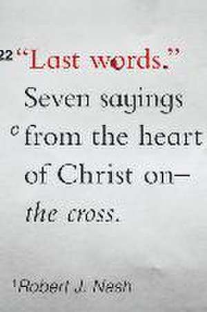 Last Words de Robert J Nash