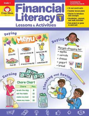 Financial Literacy Lessons and Activities, Grade 1 Teacher Resource de Evan-Moor Educational Publishers