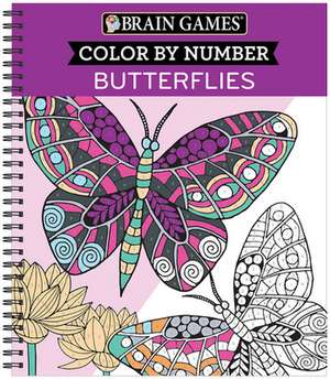 Brain Games - Color by Number: Butterflies de Publications International Ltd