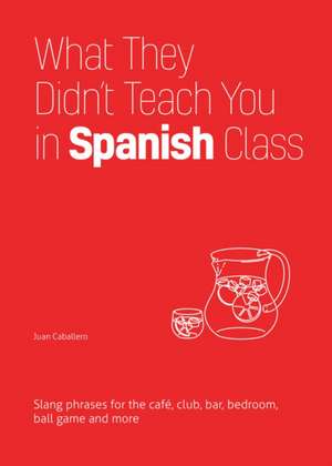 What They Didn't Teach You in Spanish Class: Slang Phrases for the Cafe, Club, Bar, Bedroom, Ball Game and More de Juan Caballero