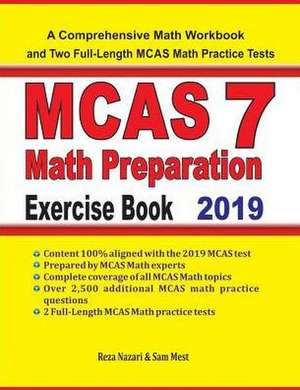 MCAS 7 Math Preparation Exercise Book de Reza Nazari