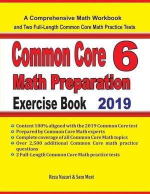 Common Core 6 Math Preparation Exercise Book de Reza Nazari