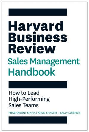 HBR Sales Management Handbook de Prabhakant Sinha