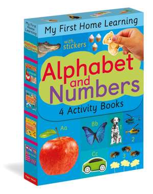 Alphabet and Numbers: 4 Activity Book Boxed Set with Stickers de Tiger Tales