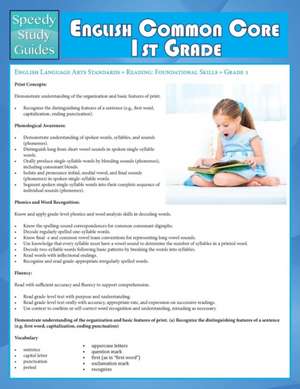 English Common Core 1st Grade (Speedy Study Guide) de Speedy Publishing LLC