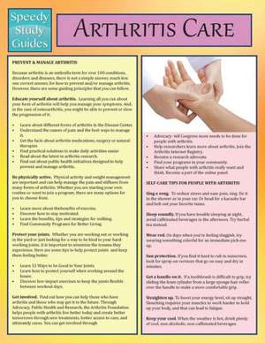 Arthritis Care (Speedy Study Guide) de Speedy Publishing LLC