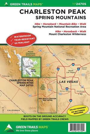 Charleston Peak, NV No. 2470s de Green Trails Maps