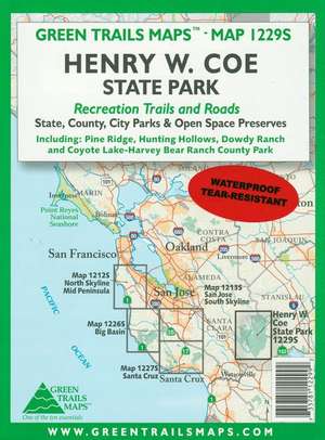 Henry W. Coe State Park, CA No. 1229s de Green Trails Maps