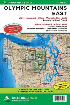 Olympic Mountains East, Wa No. 168sx de Green Trails Maps