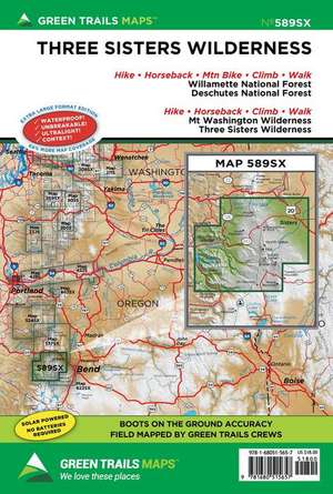 Three Sisters West, or No. 589sx de Green Trails Maps