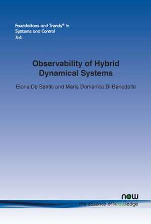 Observability of Hybrid Dynamical Systems de De Santis, Elena