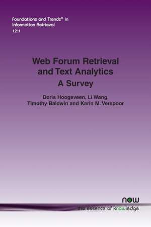 Web Forum Retrieval and Text Analytics de Doris Hoogeveen