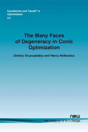 The Many Faces of Degeneracy in Conic Optimization de Dmitriy Drusvyatskiy