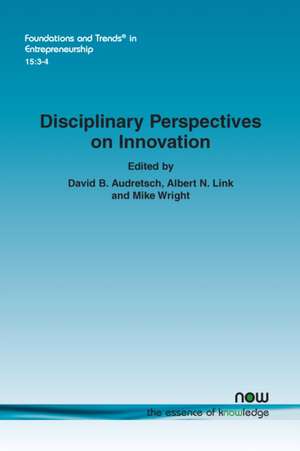 Disciplinary Perspectives on Innovation de David B. Audretsch