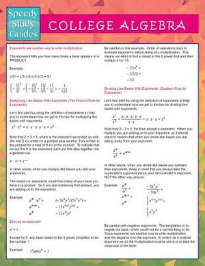 College Algebra (Speedy Study Guides): Learning Is Fun de Speedy Publishing LLC