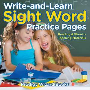 Write-and-Learn Sight Word Practice Pages Reading & Phonics Teaching Materials de Prodigy Wizard Books