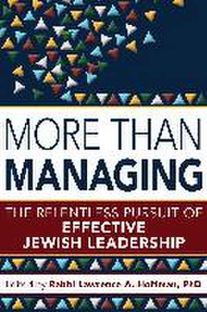 More Than Managing de Rabbi Lawrence A. Hoffman