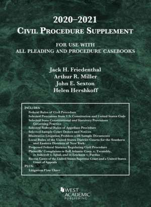 Civil Procedure Supplement, for Use with All Pleading and Procedure Casebooks, 2020-2021 de Helen Hershkoff