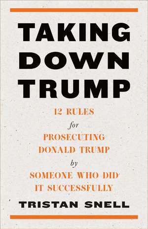 Taking Down Trump: 12 Rules for Procescuting Donald Trump by Someone Who Did It Successfully de Tristan Snell