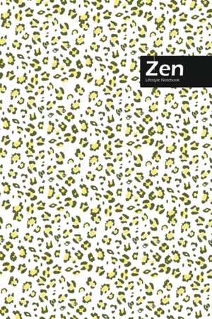 Zen Lifestyle, Animal Print, Write-in Notebook, Dotted Lines, Wide Ruled, Medium Size 6 x 9 Inch (Beige) de Design