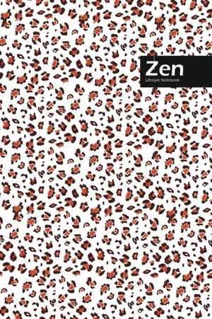 Zen Lifestyle, Animal Print, Write-in Notebook, Dotted Lines, Wide Ruled, Medium Size 6 x 9 Inch (Coffee) de Design