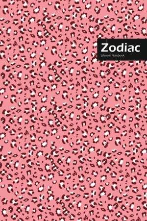 Zodiac Lifestyle, Animal Print, Write-in Notebook, Dotted Lines, Wide Ruled, Medium Size 6 x 9 Inch, 144 Pages (Pink) de Design