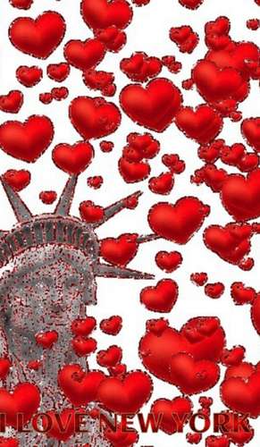 Statue Of liberty I love New York red hearts glitter blank creative Valentine's Journal de Michael Huhn