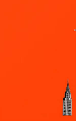 Michaelhuhn: NYC Chrysler building bright orange grid style de Sir Michaelhuhn