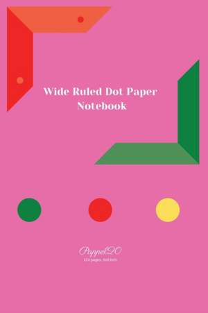 Wide Ruled Dot Paper Notebook |Pink Cover | 6x9 de Pappel20