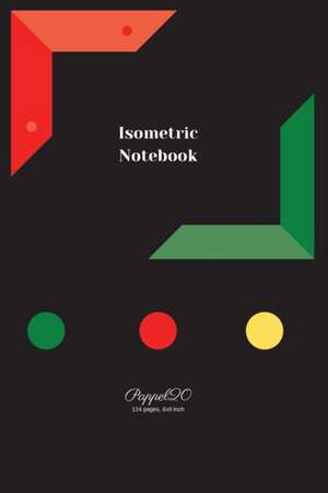 Isometric Notebook| Black Cover | 6x9 de Pappel20