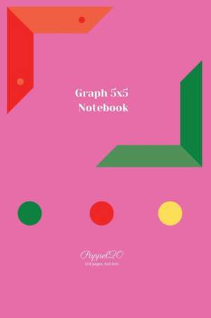 Graph 5x5 Notebook | Pink Cover |6x9 de Pappel20