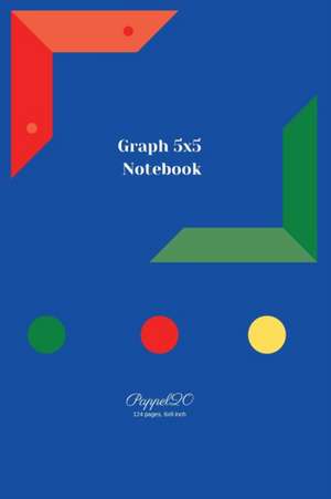 Graph 5x5 Notebook |Blue Cover |6x9 de Pappel20