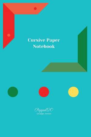 Cursive Paper Notebook| Light Blue Cover |6x9 de Pappel20