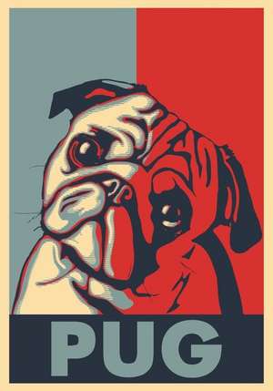 Pug Dot Grid Notebook de Penelope Pewter