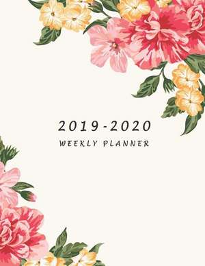 2019-2020 Weekly Planner: Large Two Year Planner with Flower Coloring Pages de Jasmine Creative