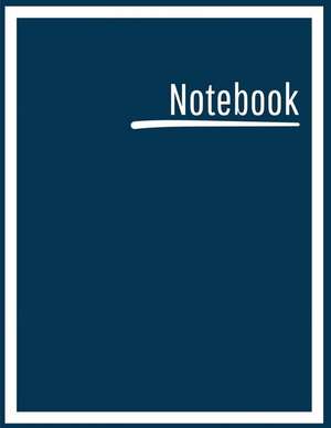 Notebook: College Ruled, Lined, Notebook for School, Work, 1 Subject, Dark Blue, Soft Cover de Blanketyblank Journals